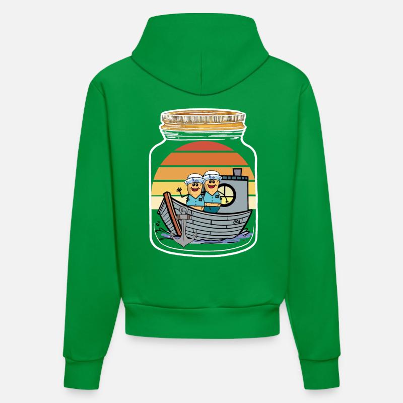 Cacahuètes Marins Garçons Marins Marins - Sweat à capuche bio ajusté fabriqué en UE - City Green