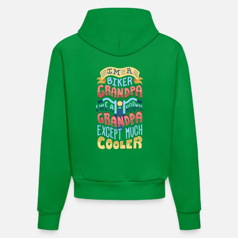 Motard papy - Sweat à capuche bio ajusté fabriqué en UE - City Green