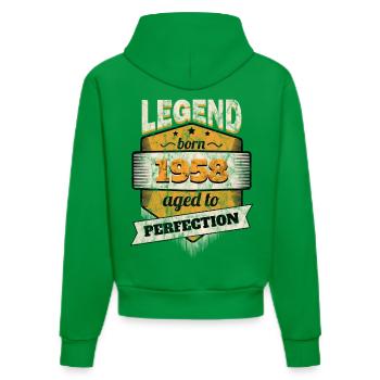 1958 - Organic Fitted Hoodie Made in EU - City Green - Hinten