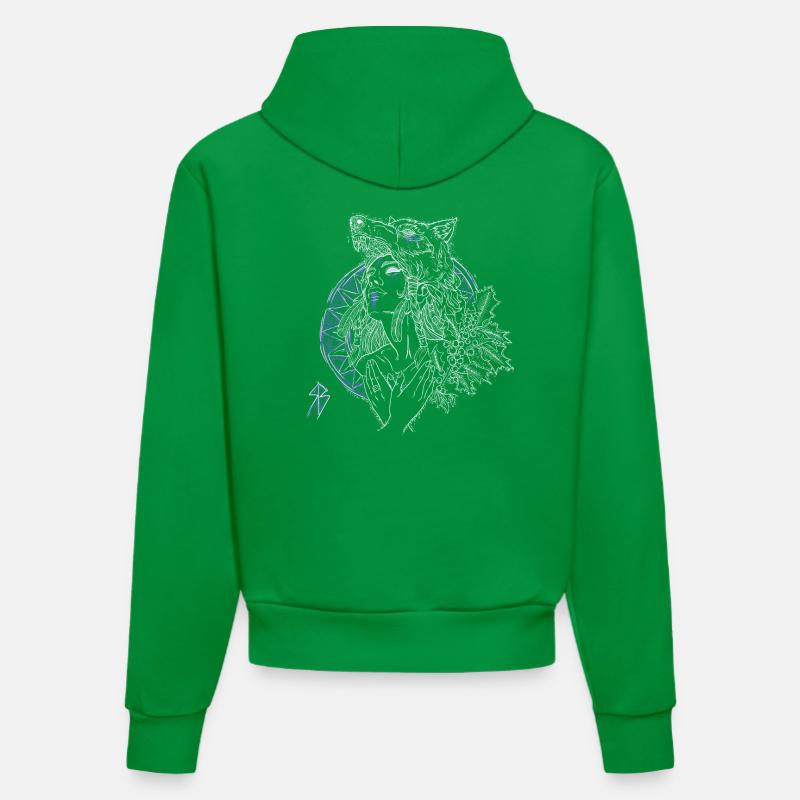 Vierge de bouclier - Sweat à capuche bio ajusté fabriqué en UE - City Green