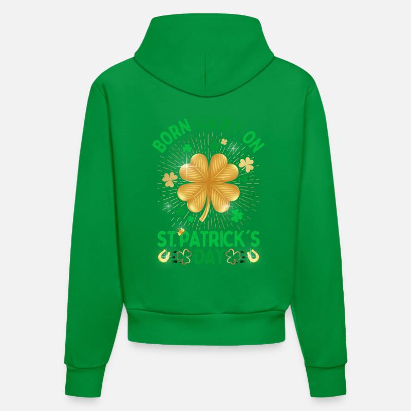 Irland Saint Patrick's Day oder - Organic Fitted Hoodie Made in EU - City Green