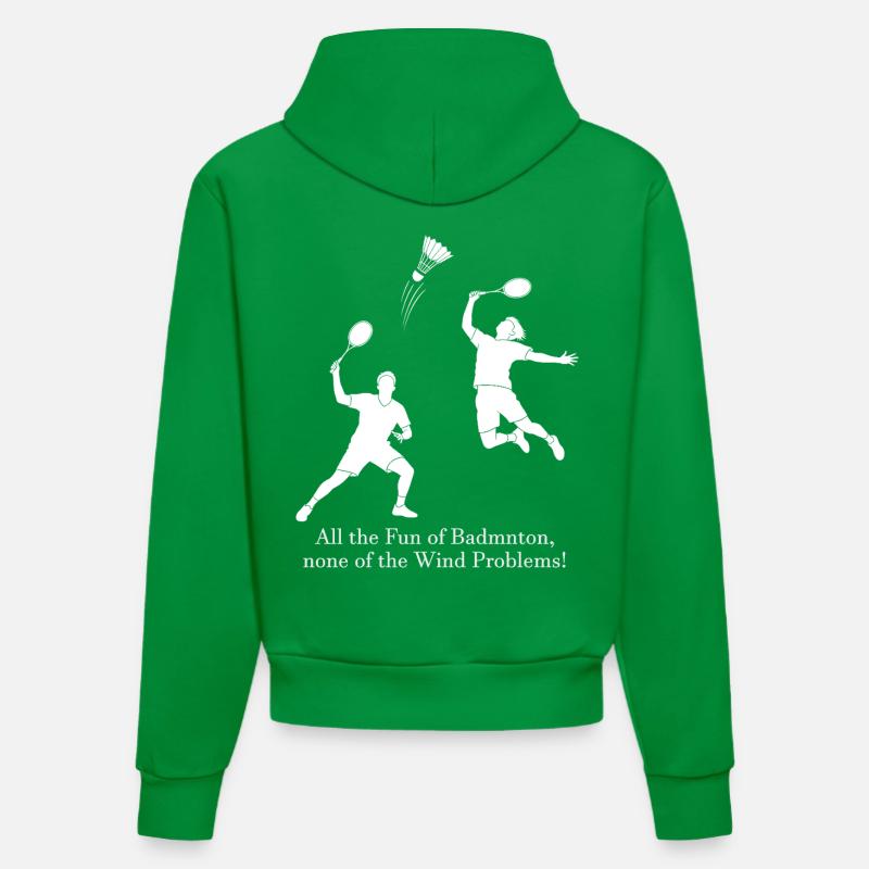 Badminton sans vent - Sweat à capuche bio ajusté fabriqué en UE - City Green
