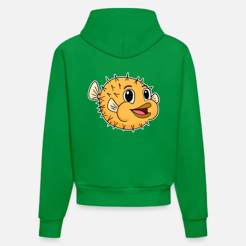 Poisson hérisson - Sweat à capuche bio ajusté fabriqué en UE - City Green