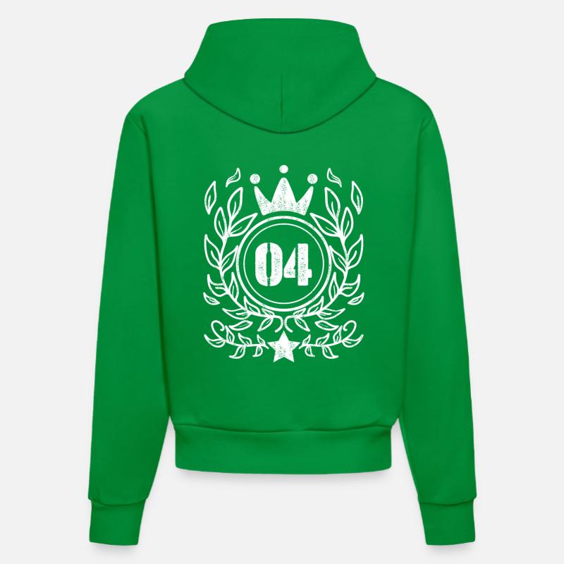 4 Couronne de numéro - Sweat à capuche bio ajusté fabriqué en UE - City Green