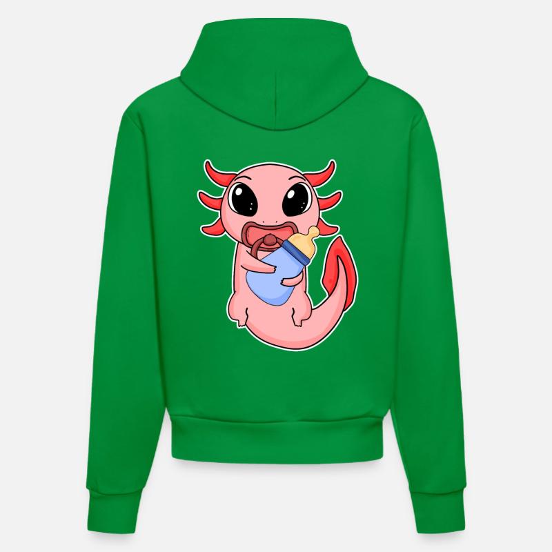 Bébé Axolotl - Sweat à capuche bio ajusté fabriqué en UE - City Green