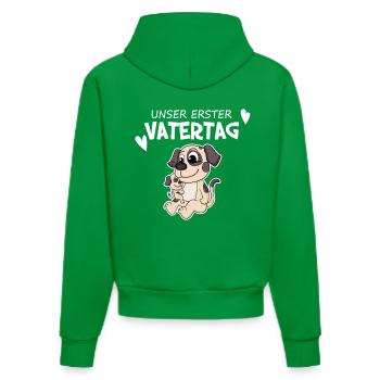 Vatertag - erster Vatertag Geschenk - Organic Fitted Hoodie Made in EU - City Green - Hinten