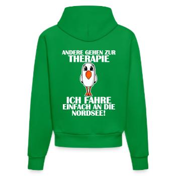Nordsee - Organic Fitted Hoodie Made in EU - City Green - Hinten
