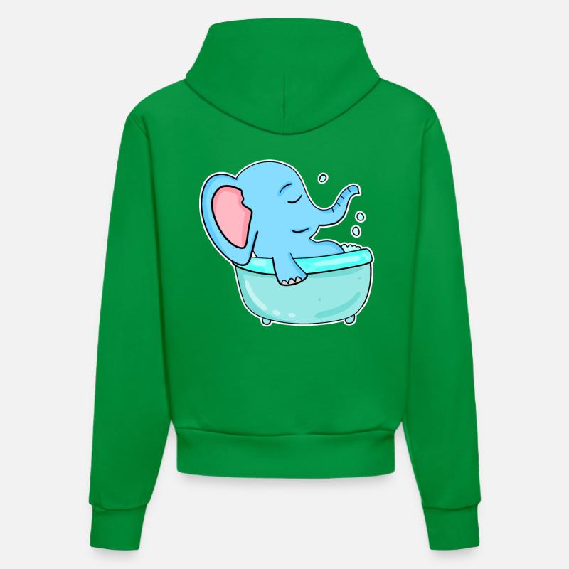 Baignoire Elephant - Sweat à capuche bio ajusté fabriqué en UE - City Green