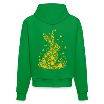 Lapin de Pâques - Sweat à capuche bio ajusté fabriqué en UE - City Green - Dos