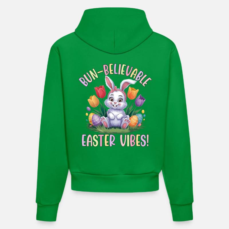 Ambiance de Pâques crédible - Sweat à capuche bio ajusté fabriqué en UE - City Green