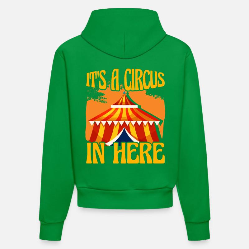C’est un cirque ici - Sweat à capuche bio ajusté fabriqué en UE - City Green