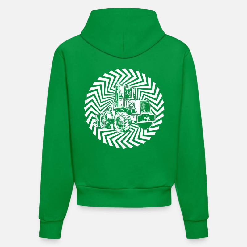 chargeuse sur pneus 23 - Sweat à capuche bio ajusté fabriqué en UE - City Green