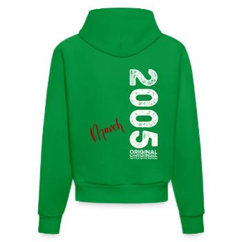 20ème anniversaire cadeau mari millésime mars 2005 - Sweat à capuche bio ajusté fabriqué en UE - City Green - Dos
