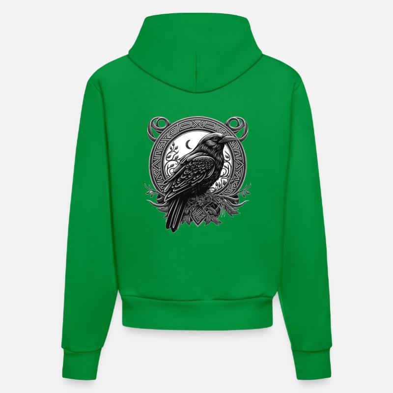 Corbeau Celtique - Sweat à capuche bio ajusté fabriqué en UE - City Green