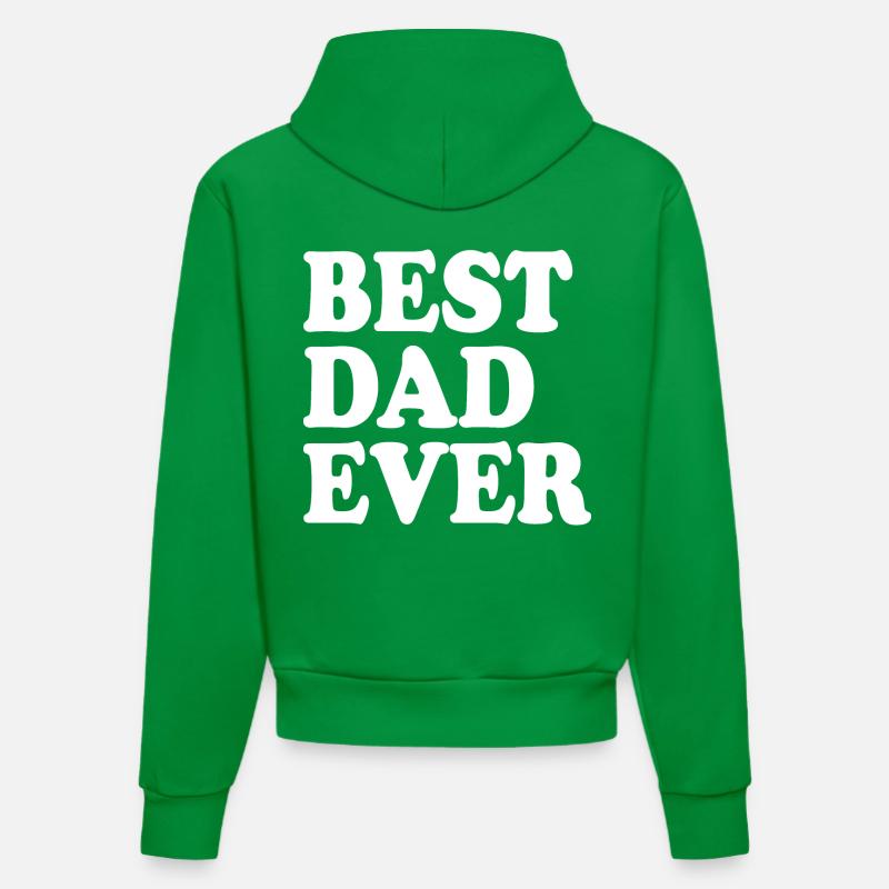 Best dad ever - Sweat à capuche bio ajusté fabriqué en UE - City Green