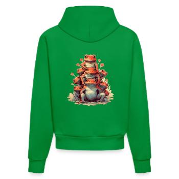 Frösche - Organic Fitted Hoodie Made in EU - City Green - Hinten