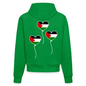 Free palestine - Organic Fitted Hoodie Made in EU - City Green - Back