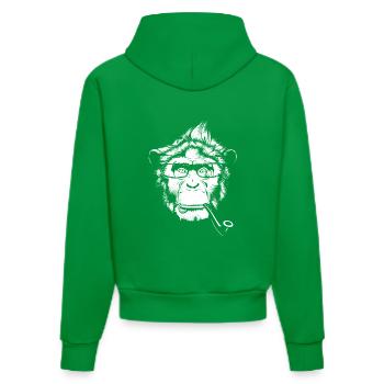 Ironic Chimp - Darks - Organic Fitted Hoodie Made in EU - City Green - Back