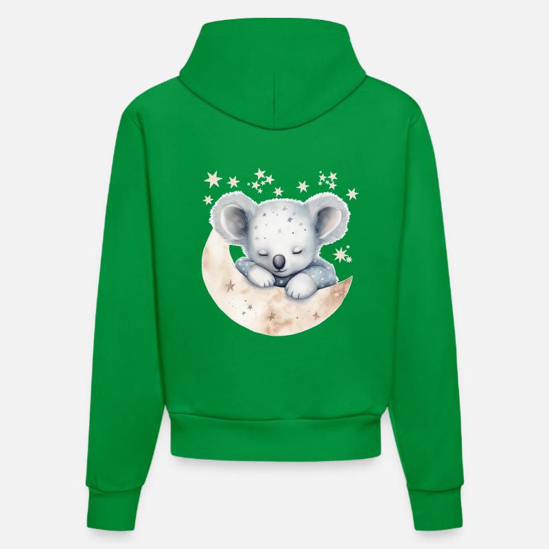 Koala endormi en pyjama - Sweat à capuche bio ajusté fabriqué en UE - City Green