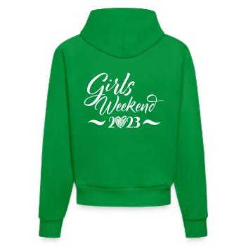 Girls Weekend 2023 Cute Girls Party Trip Vacances - Sweat à capuche bio ajusté fabriqué en UE - City Green - Dos