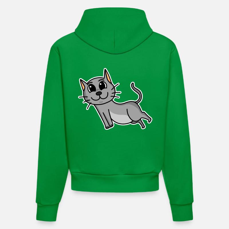Chat - Sweat à capuche bio ajusté fabriqué en UE - City Green