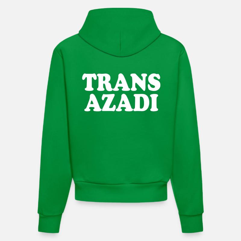Trans azadi - Sweat à capuche bio ajusté fabriqué en UE - City Green