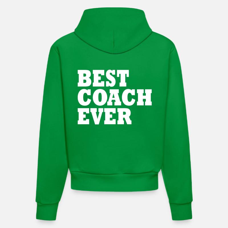 Best coach ever - Sweat à capuche bio ajusté fabriqué en UE - City Green