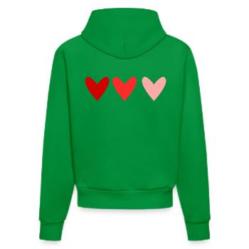 SAINT VALENTINE. bachelorette party. I LOVE YOU. I LOVE YOU. LOVE - Organic Fitted Hoodie Made in EU - City Green - Back