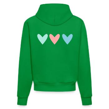 SAINT VALENTINE. bachelorette party. I LOVE YOU. I LOVE YOU. LOVE - Organic Fitted Hoodie Made in EU - City Green - Back