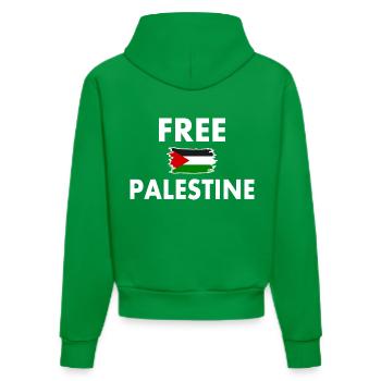 Free palestine - Organic Fitted Hoodie Made in EU - City Green - Hinten