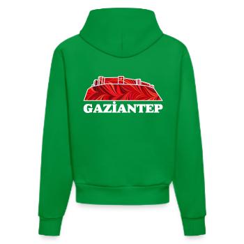 gaziantep e 18 a kale - Organic Fitted Hoodie Made in EU - City Green - Hinten