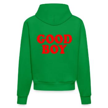 Good boy - Organic Fitted Hoodie Made in EU - City Green - Back