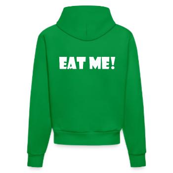 Eat me - Organic Fitted Hoodie Made in EU - City Green - Hinten