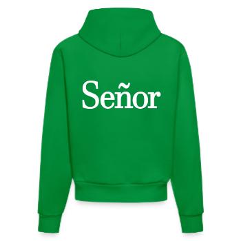 Señor Engagement Groom To Be Wedding Party - Organic Fitted Hoodie Made in EU - City Green - Back