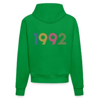 Jahr 1992, 30 Jahre alt, Geschenk zum 30. Geburtstag - Organic Fitted Hoodie Made in EU - City Green - Hinten