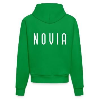 Novia Girlfriend Engagement Bridal Shower Wedding - Organic Fitted Hoodie Made in EU - City Green - Back