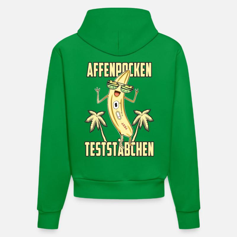 Affenpocken Teststäbchen - Organic Fitted Hoodie Made in EU - City Green