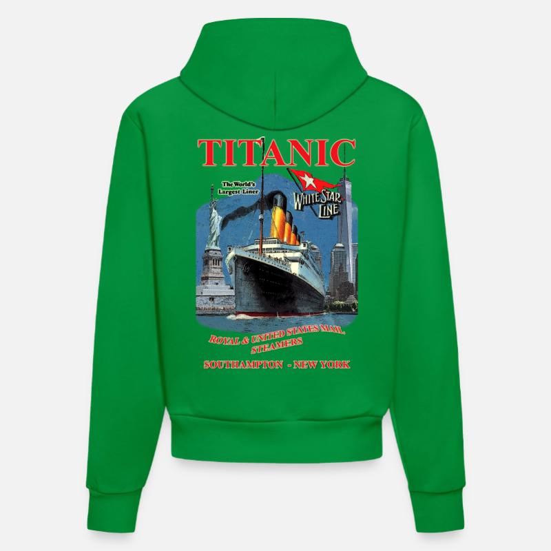 TITANIC création Louis RUNEMBERG © Adagp - Sweat à capuche bio ajusté fabriqué en UE - City Green