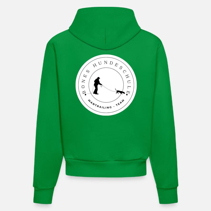 Mantrailing Team - Organic Fitted Hoodie Made in EU - City Green