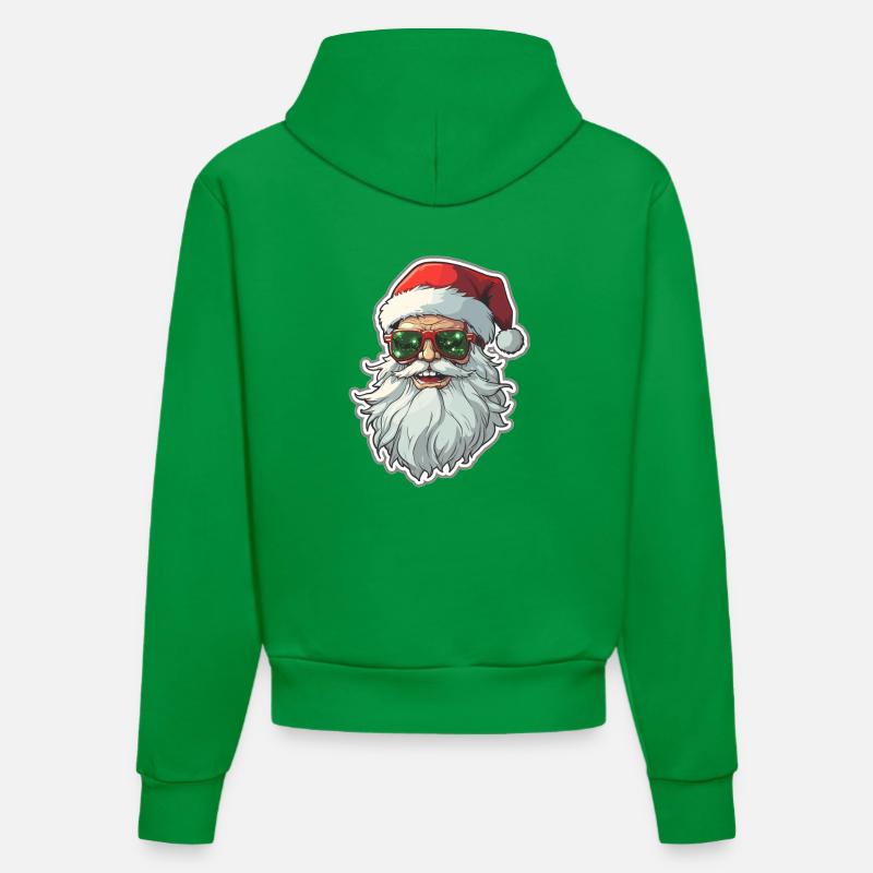 Père Noël - illustration - Sweat à capuche bio ajusté fabriqué en UE - City Green