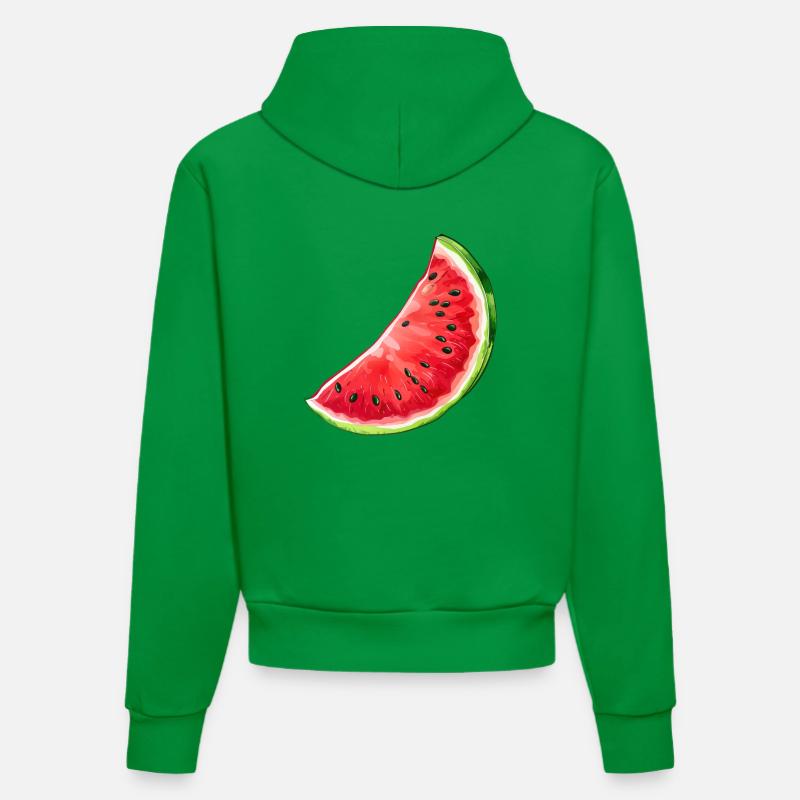 Pastèque, Melon, Fruit, Été, Sucré - Sweat à capuche bio ajusté fabriqué en UE - City Green