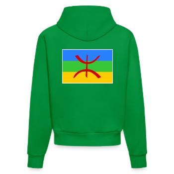 Amazigh - Sweat à capuche bio ajusté fabriqué en UE - City Green - Dos