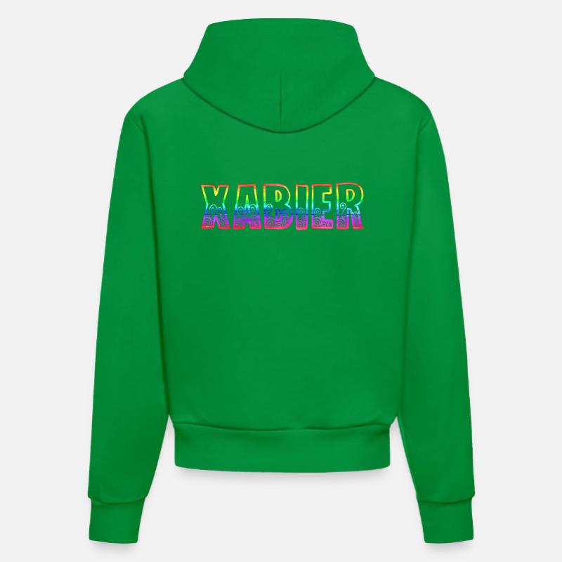 Xabier RS Arc-en-ciel - Sweat à capuche bio ajusté fabriqué en UE - City Green
