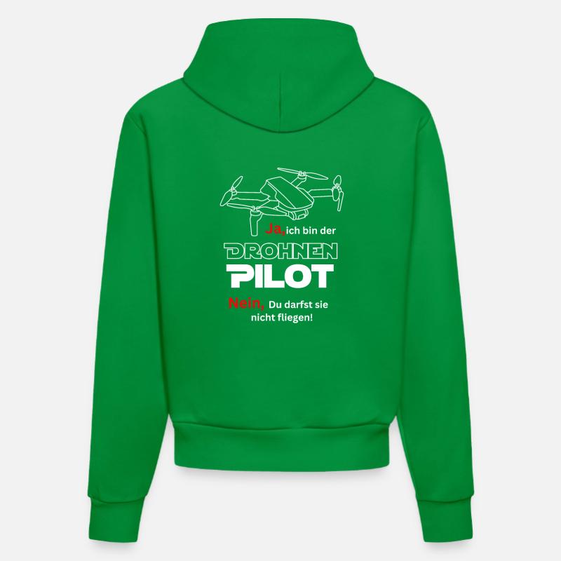Pilote de drone - Sweat à capuche bio ajusté fabriqué en UE - City Green