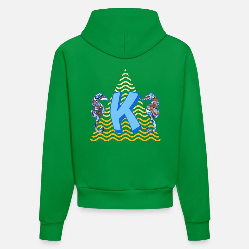 Seahorse E 262 K - Sweat à capuche bio ajusté fabriqué en UE - City Green