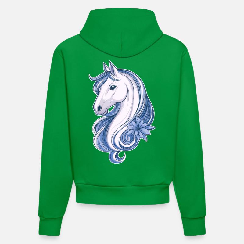 Cheval mignon - Sweat à capuche bio ajusté fabriqué en UE - City Green