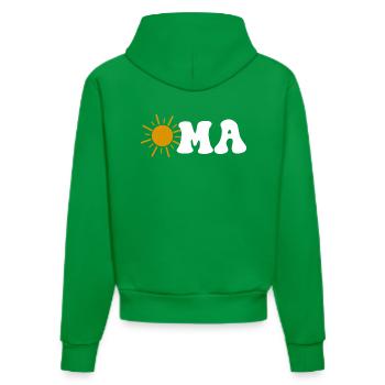Oma Sonne Gratulation für Oma schönes Oma - Organic Fitted Hoodie Made in EU - City Green - Hinten