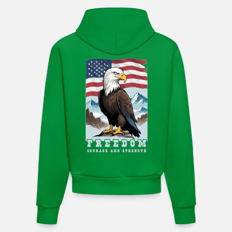 Pygargue à tête blanche - Sweat à capuche bio ajusté fabriqué en UE - City Green