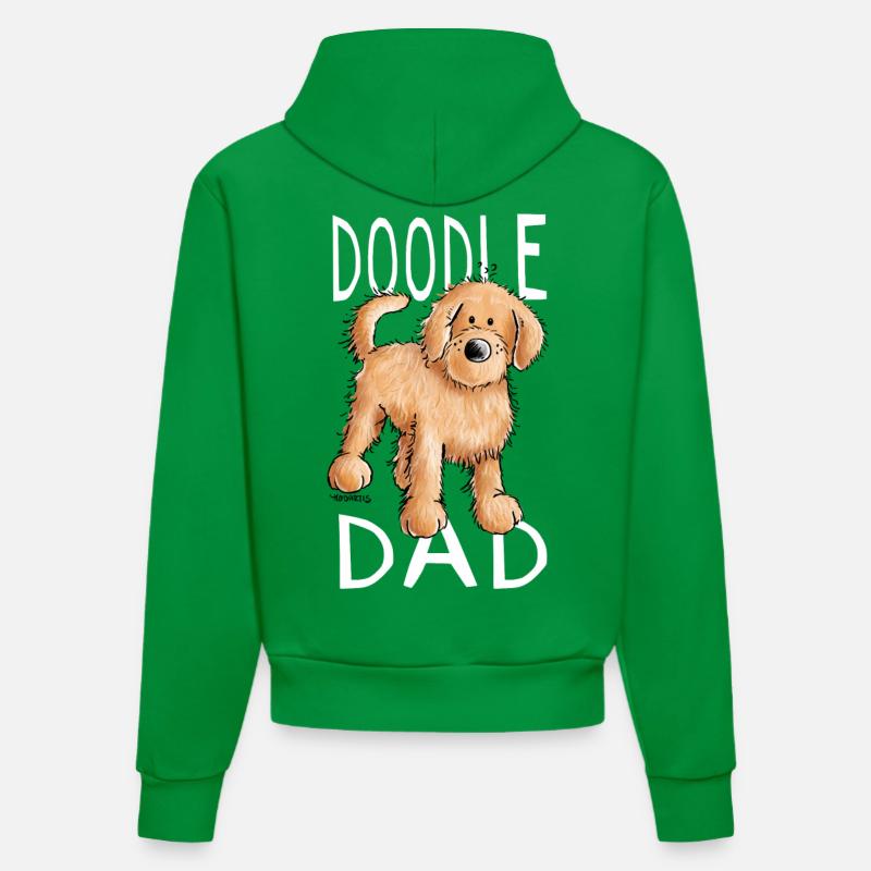 Drôle Doodle Chien - Cadeau - Sweat à capuche bio ajusté fabriqué en UE - City Green