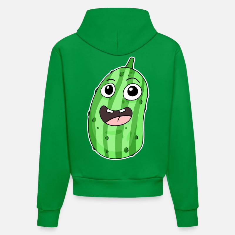 Motif concombre - Sweat à capuche bio ajusté fabriqué en UE - City Green